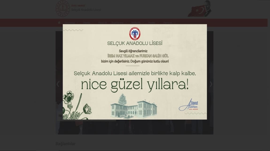 DOĞUM GÜNÜNÜZ KUTLU OLSUN SEVGİLİ ÖĞRENCİLERİMİZ